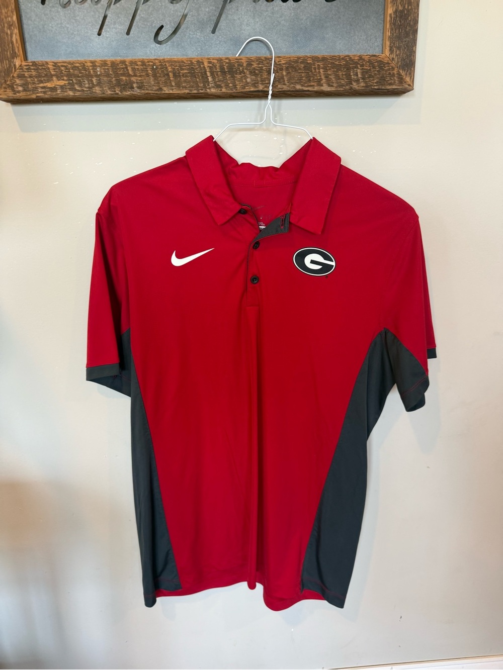 Nike Red and Gray Georgia Bulldogs Polo